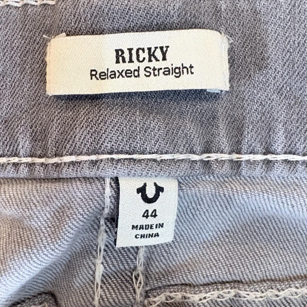 True Religions Men's Ricky Relaxed Straight Flap Pocket Jeans Size 44 x 33